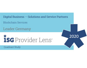 Abzeichen iSG Provider Lens - Blockchain Services Leader Germany