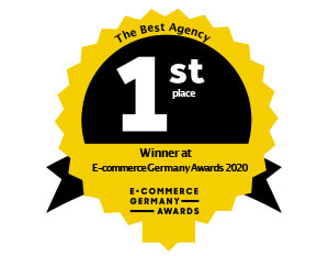 Beste Agentur Platz eins bei den E-Commerce Germany Awards 2020