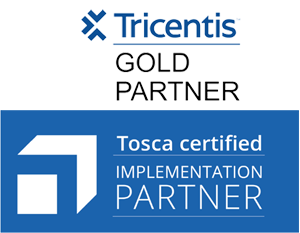 Grafik Tricentis Gold Partner & Tosca Certified Implementation Partner